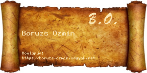 Boruzs Ozmin névjegykártya